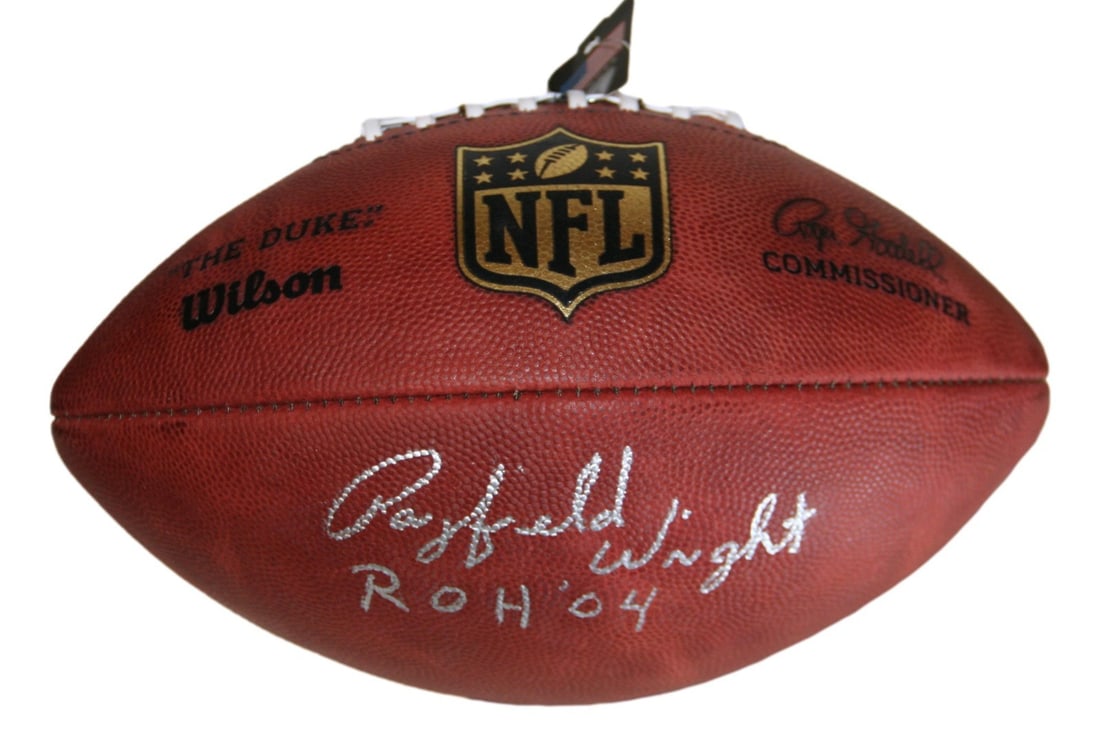 Dallas Cowboys football signed by Rayfield Wright Beckett authenticated (1 of 2)