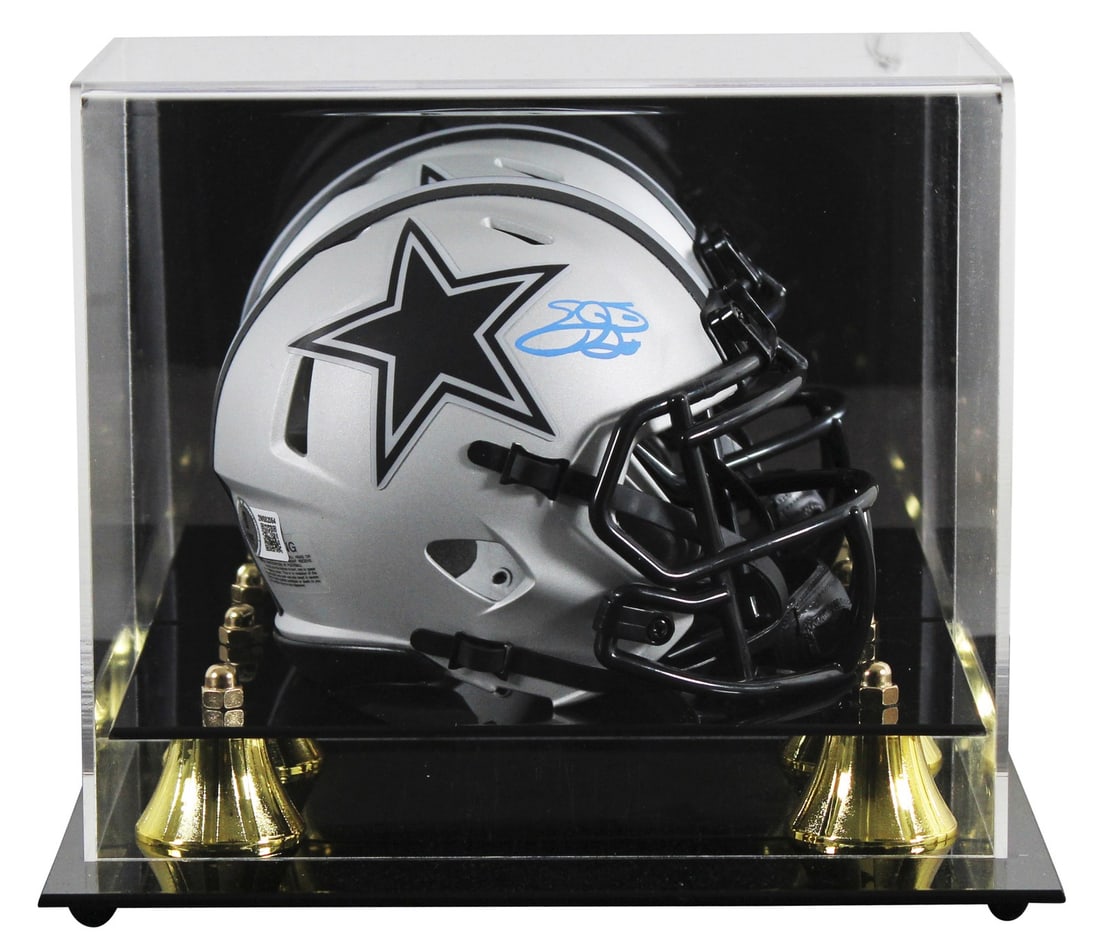 Emmitt Smith Signed Dallas Cowboys Rave Speed Mini Helmet with BAS Authentication: Emmitt Smith Signed Dallas Cowboys Rave Speed Mini Helmet with BAS Authentication Own a piece of NFL history with this authentic autographed Rave Speed Mini Helmet by Emmitt Smith, a legendary player 
