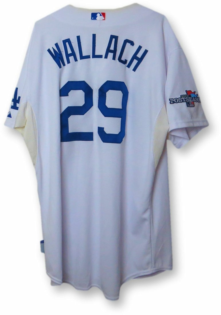 Los Angeles Dodgers 2013 Playoff Tim Wallach Home White Team Jersey #29 Size 50 (1 of 5)