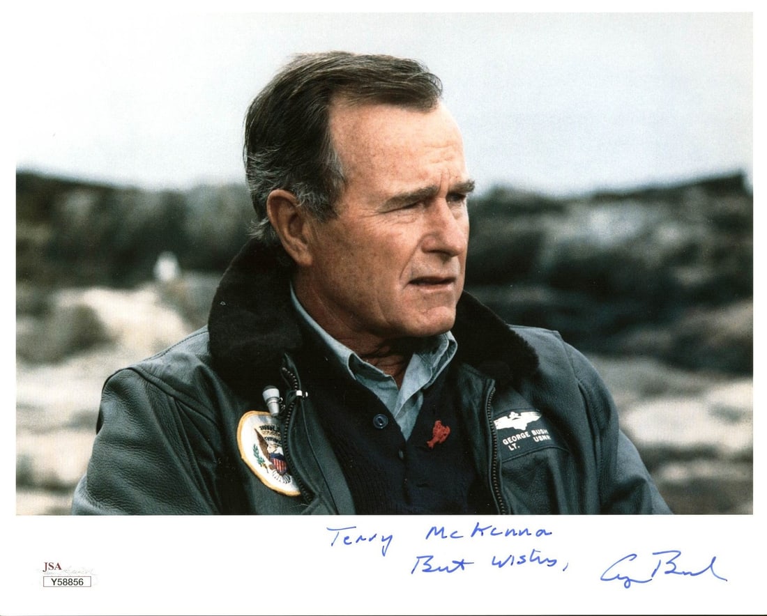 George H.W. Bush Autographed 8X10 Photo Inscribed to Terry McKenna JSA Y58856 (1 of 5)