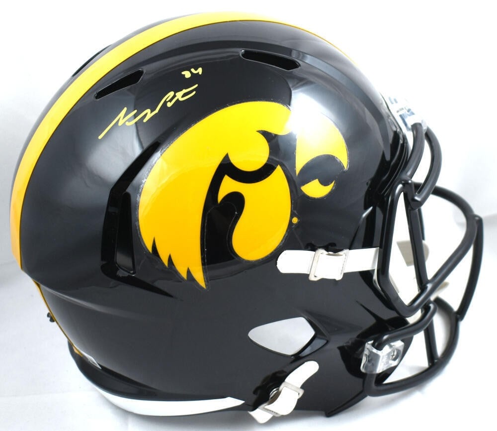 Signed Iowa Hawkeyes Full Size Speed Helmet Sam LaPorta Beckett Hologram (1 of 7)