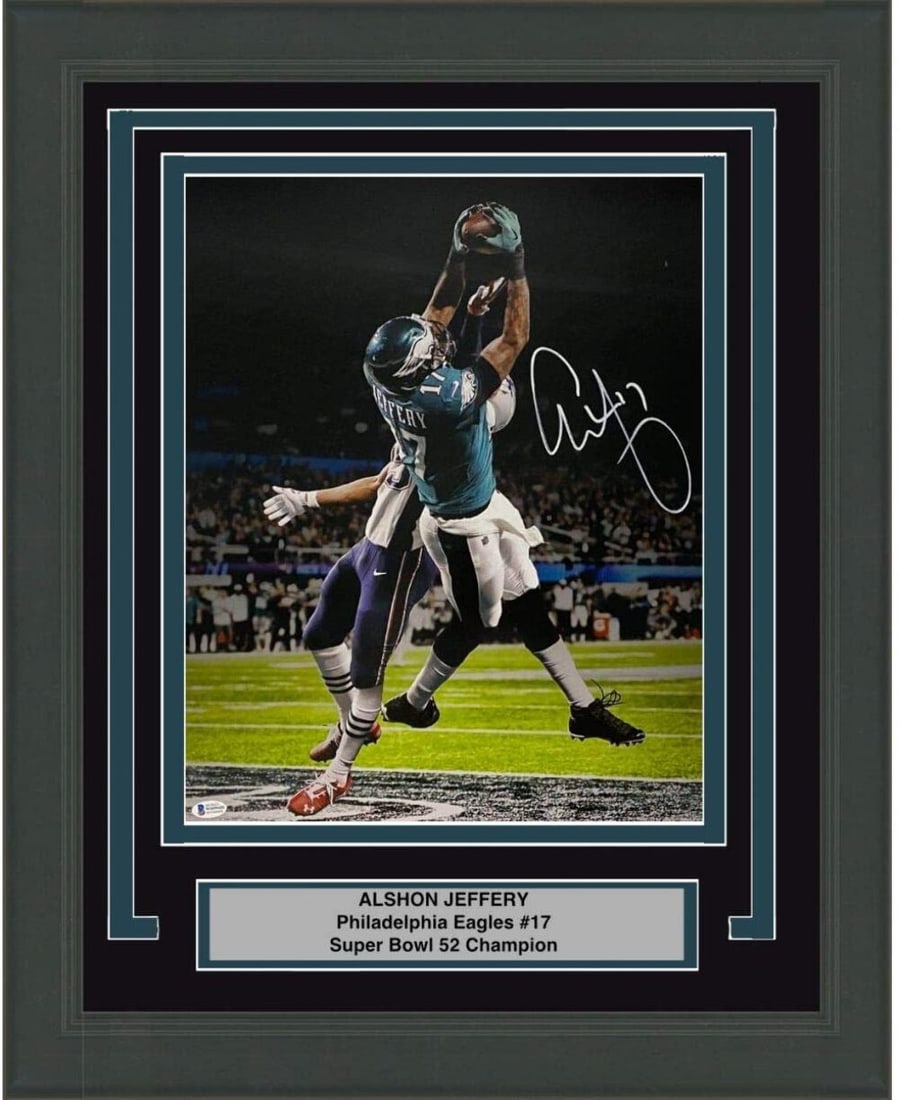 Framed Alshon Jeffery Super Bowl Catch 16x20 Photo Autographed Beckett COA (1 of 1)