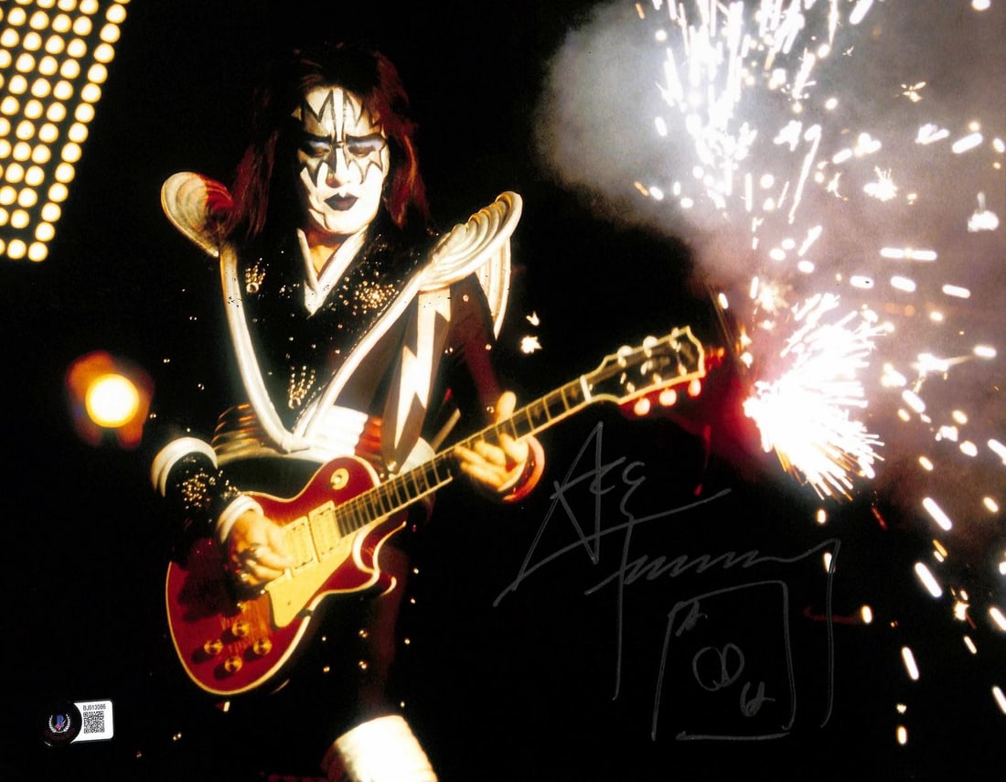 Beckett Authenticated 11x14 Ace Frehley KISS Autographed Concert Photo (1 of 1)