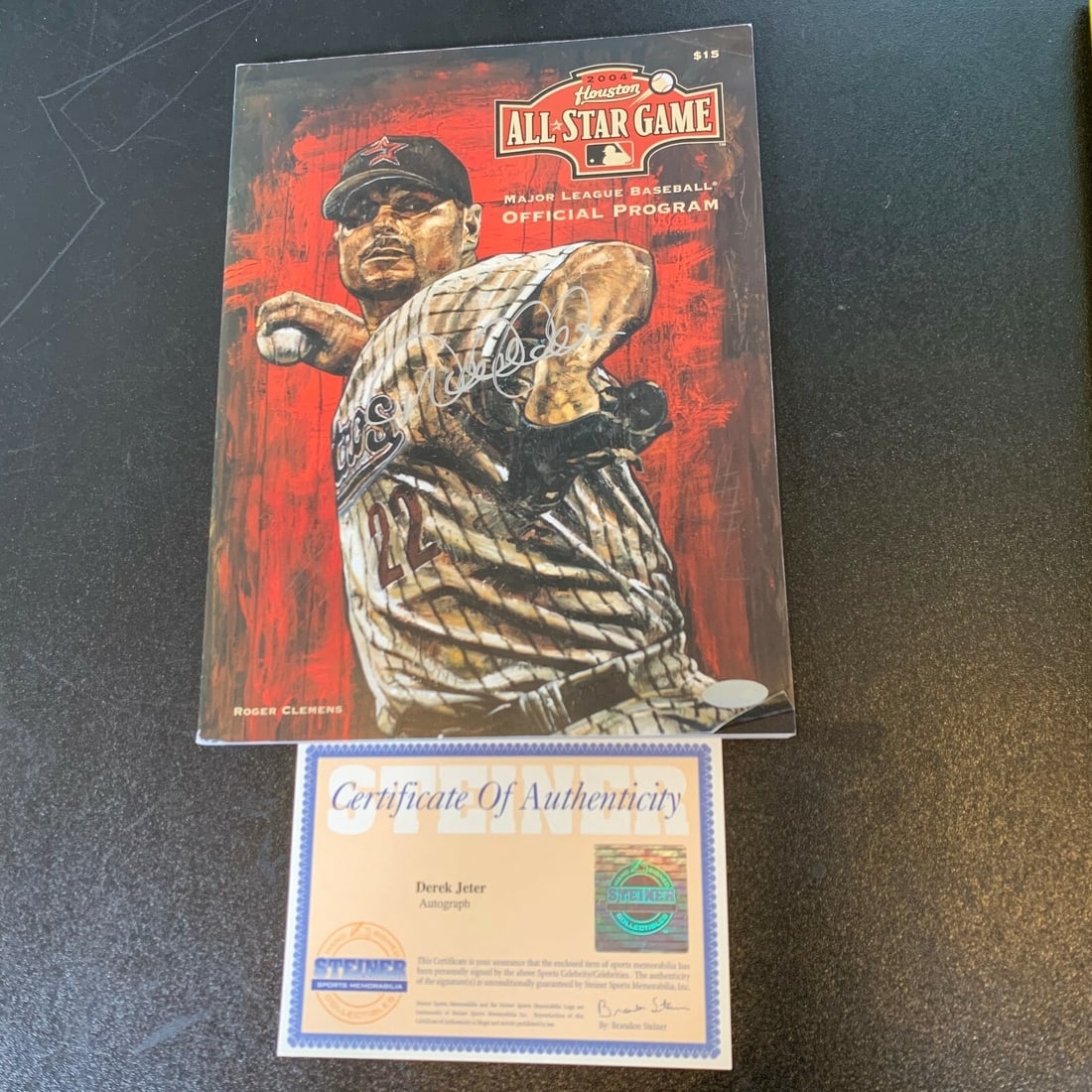 Derek Jeter 2004 MLB All Star Game Program Steiner COA (1 of 7)