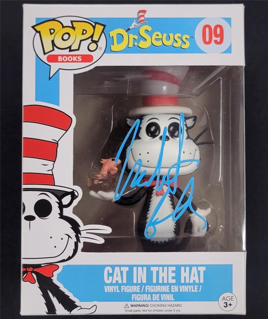 Cat in the Hat Funko Pop signed by Martin Short Beckett authenticated (1 of 8)