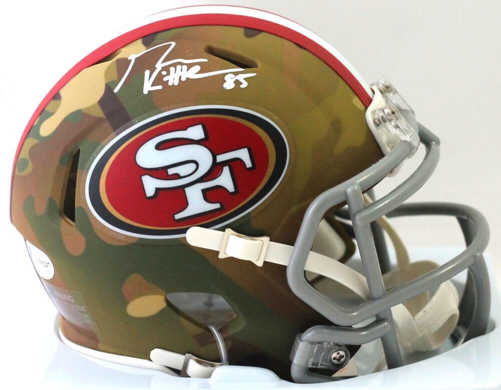 San Francisco 49ers Camo Mini Helmet Signed by George Kittle Beckett Auth (1 of 6)