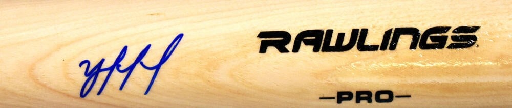 Rawlings Pro Blonde Baseball Bat Signed by Yordan Alvarez JSA (1 of 2)