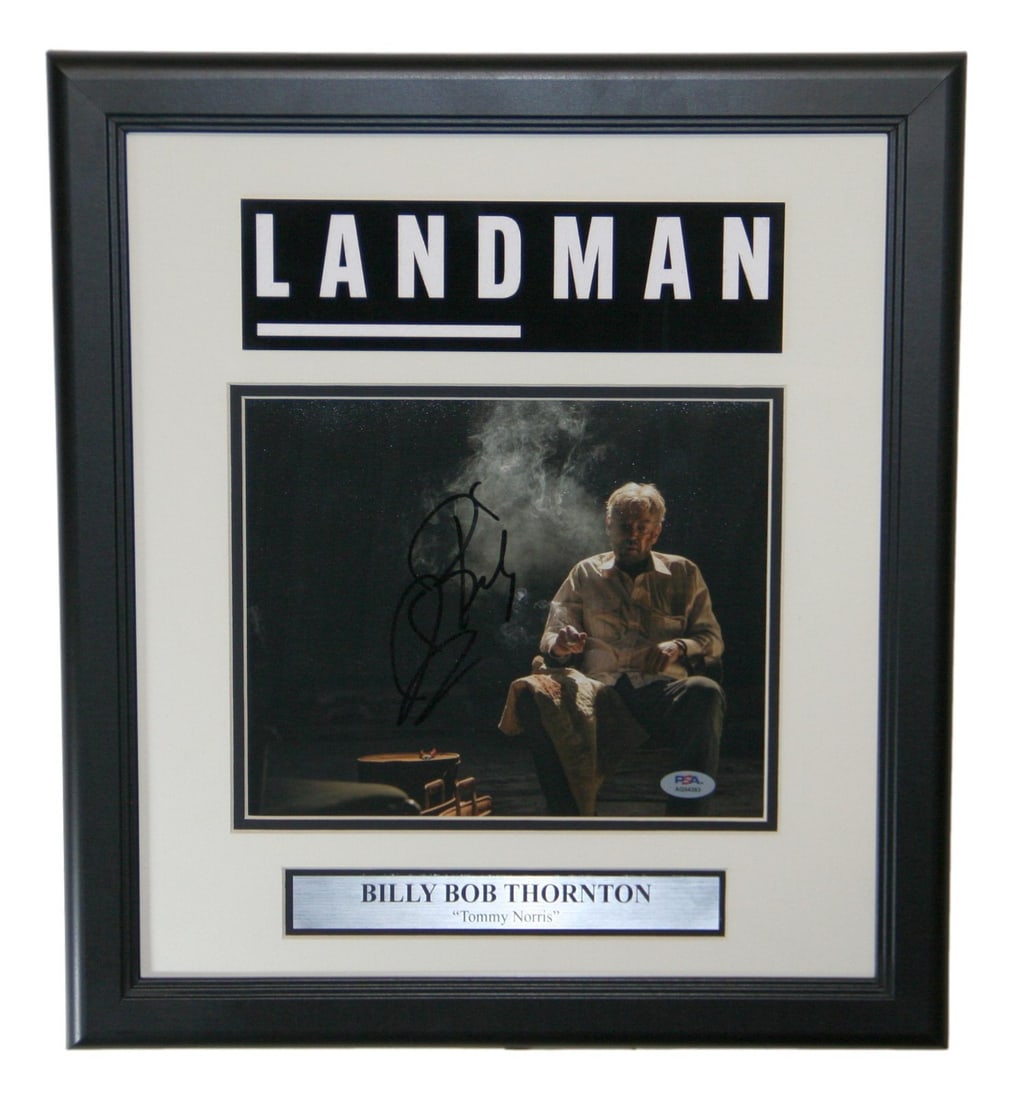 Framed 10x8 Landman Tommy Norris Photo Signed by Billy Bob Thorton PSA DNA (1 of 3)
