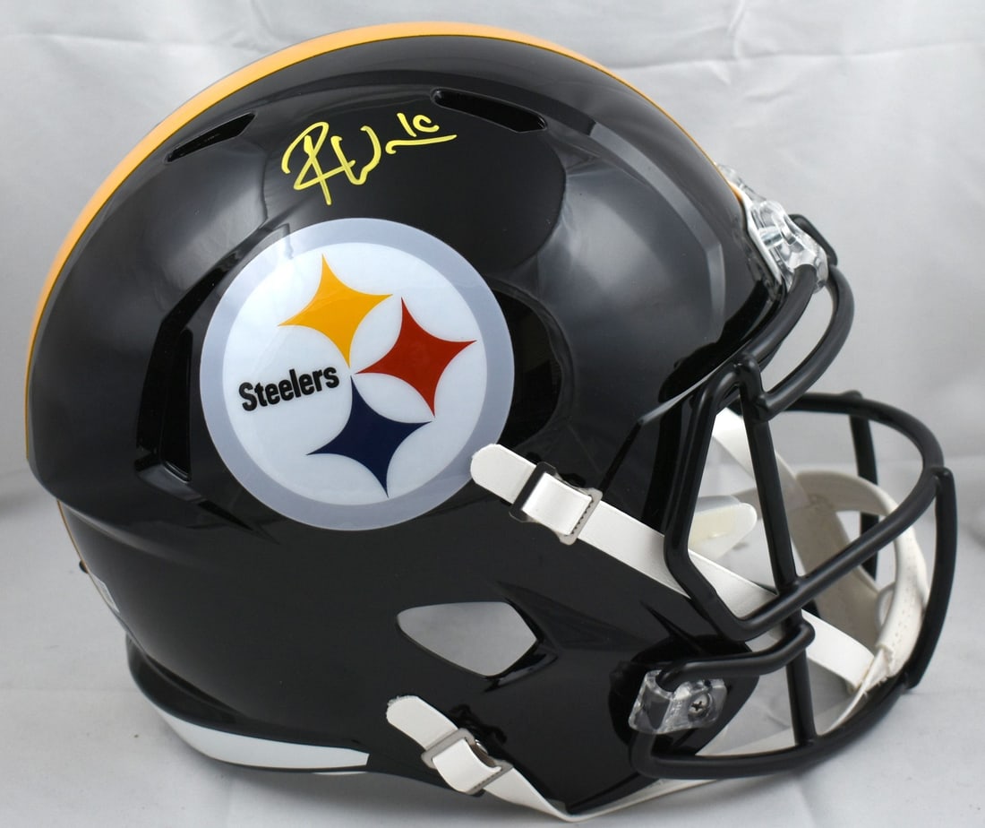 Beckett Witness Holo Signed Roman Wilson Steelers Full Size Speed Helmet (1 of 5)