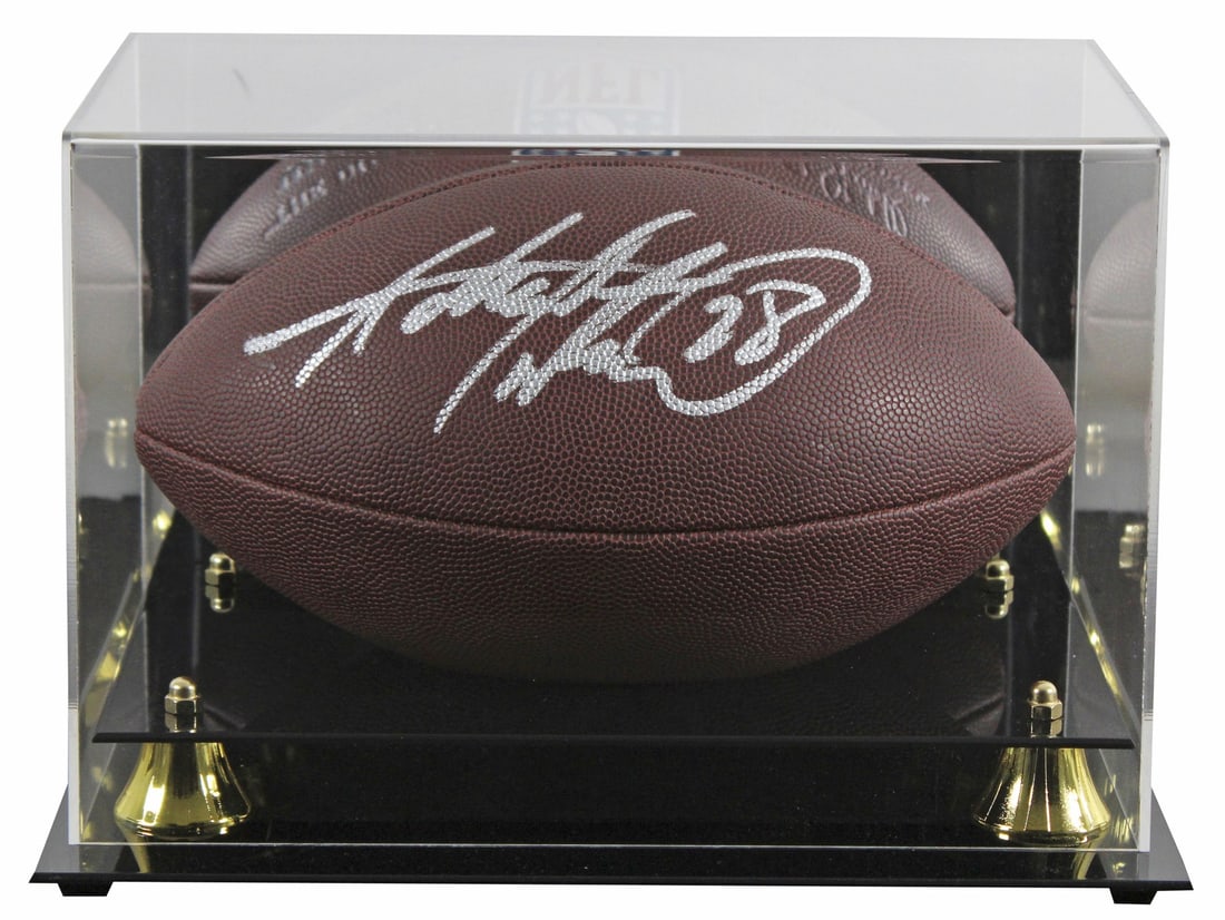 Adrian Peterson Signed Vikings Wilson Duke Football with BAS Authentication: Adrian Peterson Signed Vikings Wilson Duke Football with BAS Authentication This is an authentic Wilson Duke replica football personally signed by Adrian Peterson, the renowned player of the Minnesota