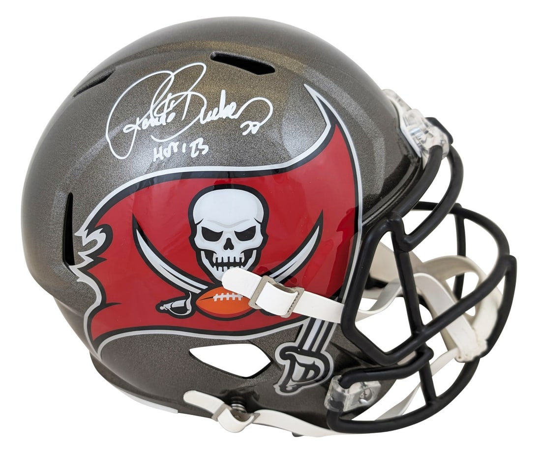 Ronde Barber Signed Buccaneers Full Size Helmet HOF 23 BAS Witnessed: Ronde Barber Signed Buccaneers Full Size Helmet HOF 23 BAS Witnessed Celebrate the legacy of Ronde Barber with this autographed Riddell Full Size Speed Replica Helmet from the Tampa Bay Buccaneers. Pe