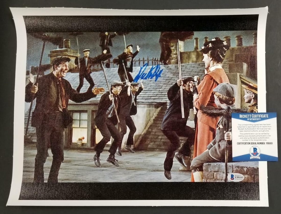 Dick Van Dyke Signed Mary Poppins 11x14 Canvas Photo Beckett COA (1 of 1)