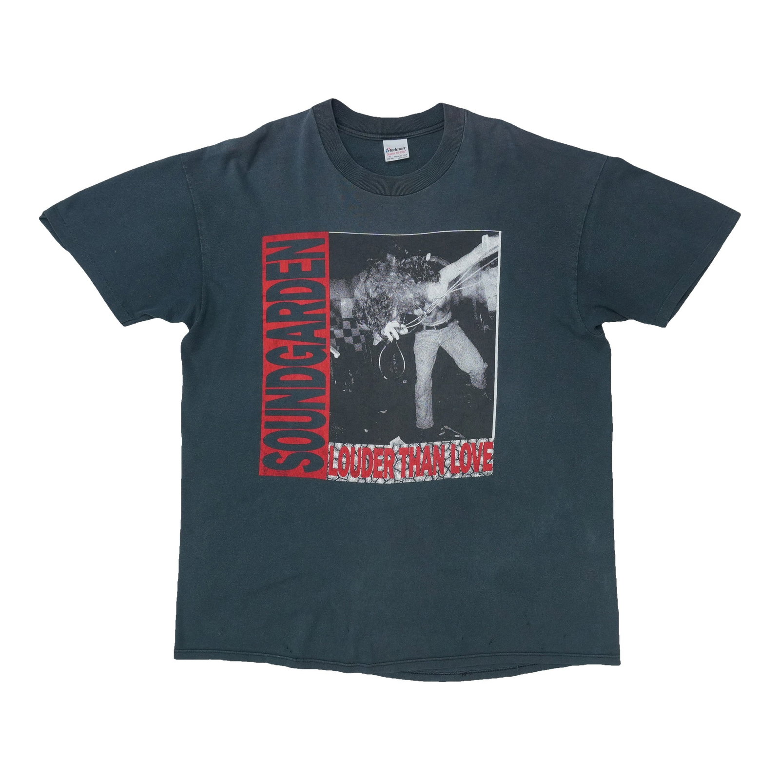 Vintage Soundgarden Louder Than Love 1990s Cotton T Shirt: Vintage Soundgarden Louder Than Love 1990s Cotton T Shirt Authentic vintage 1990s Soundgarden "Louder Than Love" shirt. This is a true vintage tee, not a modern reproduction. It is in good condition w