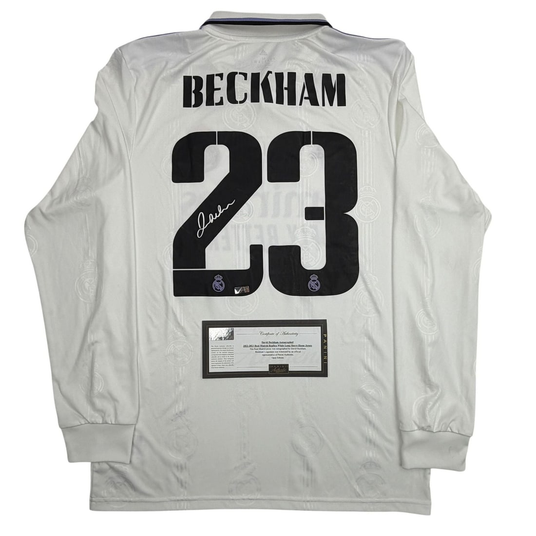 Real Madrid White Soccer Jersey Signed by David Beckham Panini Authentic (1 of 4)