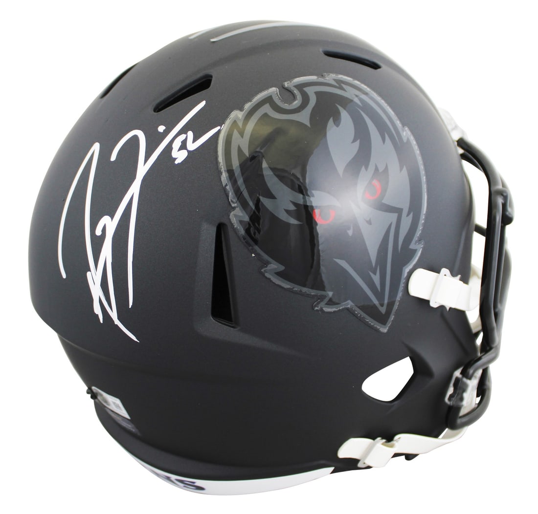 Ray Lewis autographed Ravens alternate Speed replica helmet BAS witnessed: Ray Lewis autographed Ravens alternate Speed replica helmet BAS witnessed Autographed 2026 on-field alternate Riddell full size Speed replica helmet personally signed by Ray Lewis of the Baltimore Rav