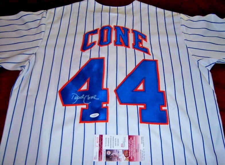 Majestic Jersey Signed by David Cone with JSA COA Yankees Mets Licensed: Majestic Jersey Signed by David Cone with JSA COA Yankees Mets Licensed This is an official licensed Majestic baseball jersey signed by David Cone. Representing both the New York Mets and Yankees, thi