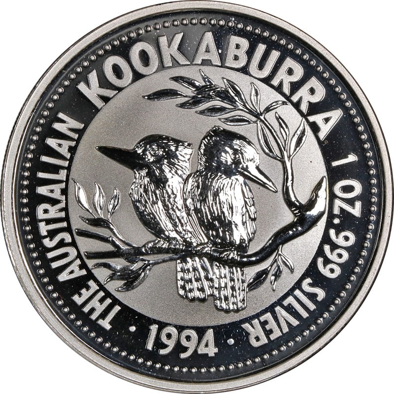Australian Kookaburra 1994 1 oz .999 Silver Uncertified Coin (1 of 2)