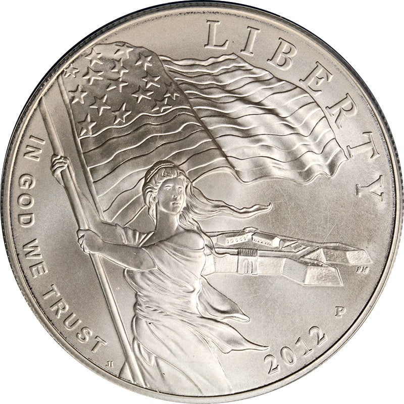 ANACS MS70 2012 P Star Spangled Banner Silver Dollar (1 of 4)