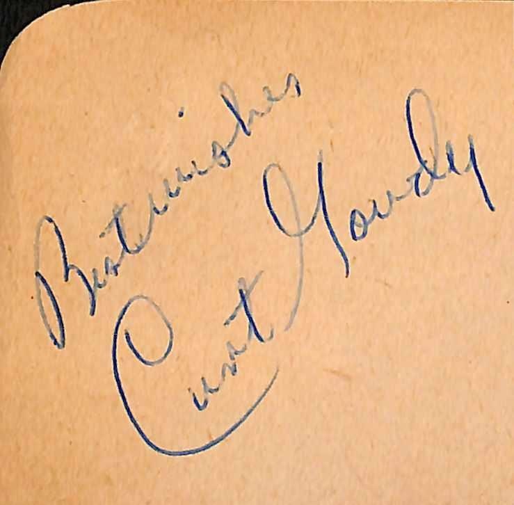 Beckett Authenticated Curt Gowdy Signed Cut Best Wishes (1 of 1)