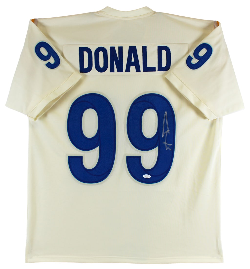 Aaron Donald Signed Bone White Pro Style Jersey JSA Witness COA (1 of 2)