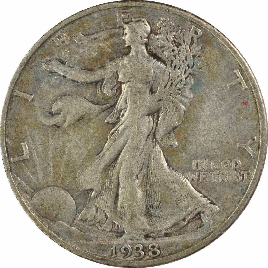 1938-D Walking Liberty Half Dollar 90% Silver Uncertified Coin (1 of 2)