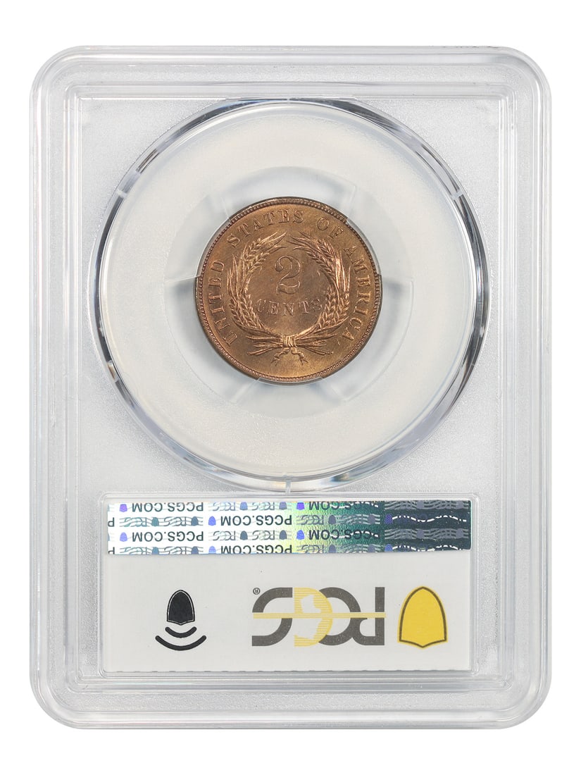 Key Date 1872 Two Cent 2C PCGS CAC MS65+RD - 2