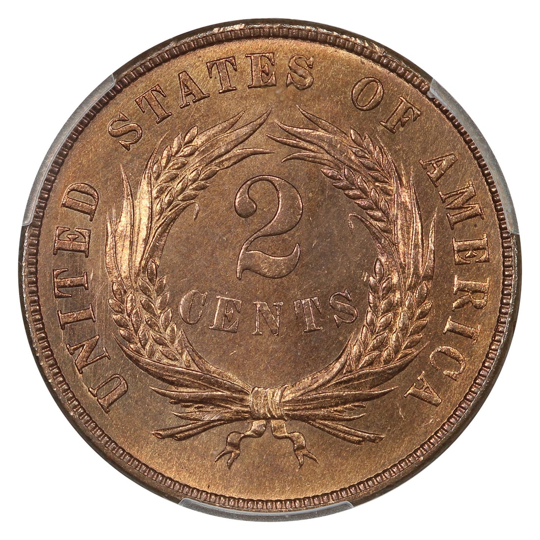 Key Date 1872 Two Cent 2C PCGS CAC MS65+RD - 4