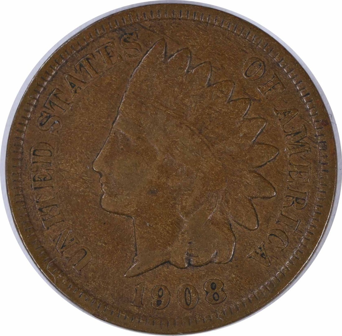 1908 S Indian Head Copper Small Cent VG Uncertified: 1908 S Indian Head Copper Small Cent VG Uncertified This 1908-S Indian Head Cent is a circulated coin in Very Good (VG) condition. Composed of copper, it was minted in the United States and features t