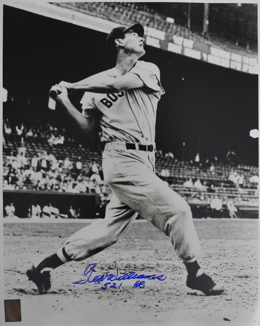 Autographed Ted Williams Red Sox 16x20 Baseball Photo with PSA Letter (1 of 4)