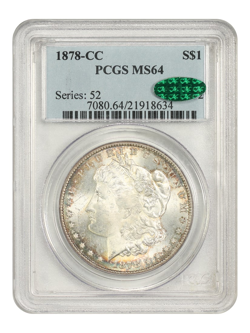 1878 Carson City Morgan Dollar $1 PCGS CAC MS64 First Year Issue (1 of 4)