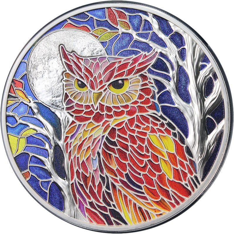 Niue Nature's Window Majestic Owl $2 2 oz Silver Proof with OGP COA (1 of 3)
