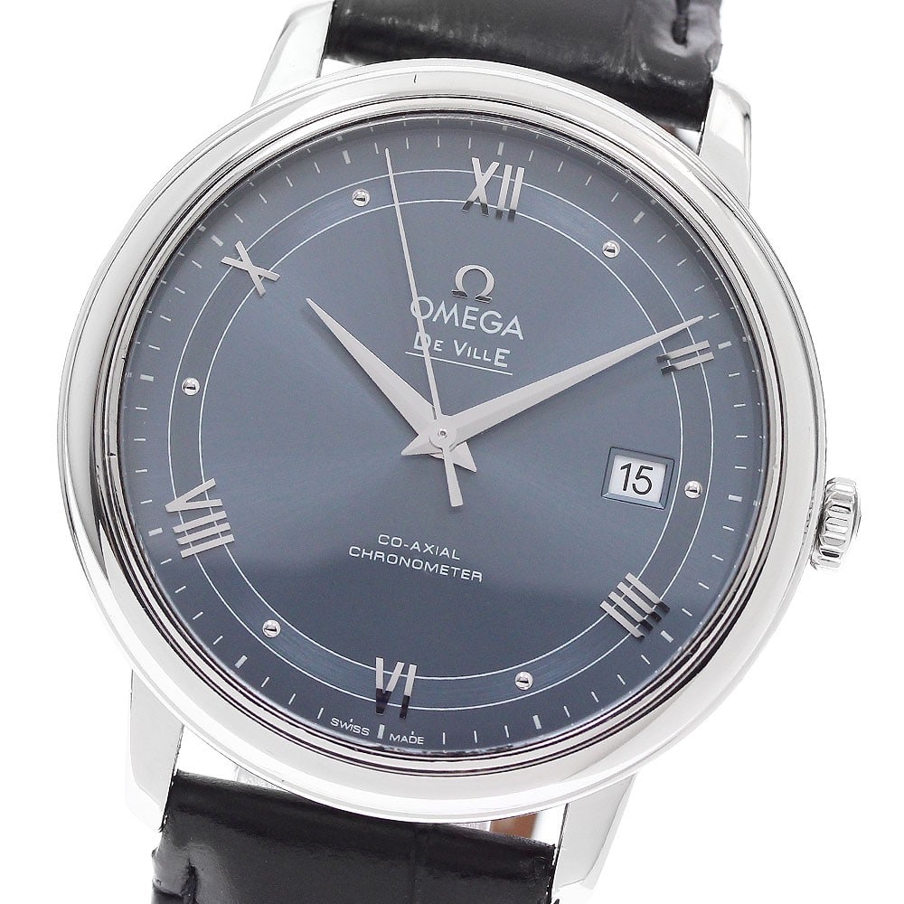 OMEGA De Ville Prestige 424.13.40.20.03.002 Mens Automatic Date Watch: OMEGA De Ville Prestige 424.13.40.20.03.002 Mens Automatic Date Watch OMEGA De Ville Prestige automatic men's wristwatch with date display. This watch features a navy dial and a stainless steel case p