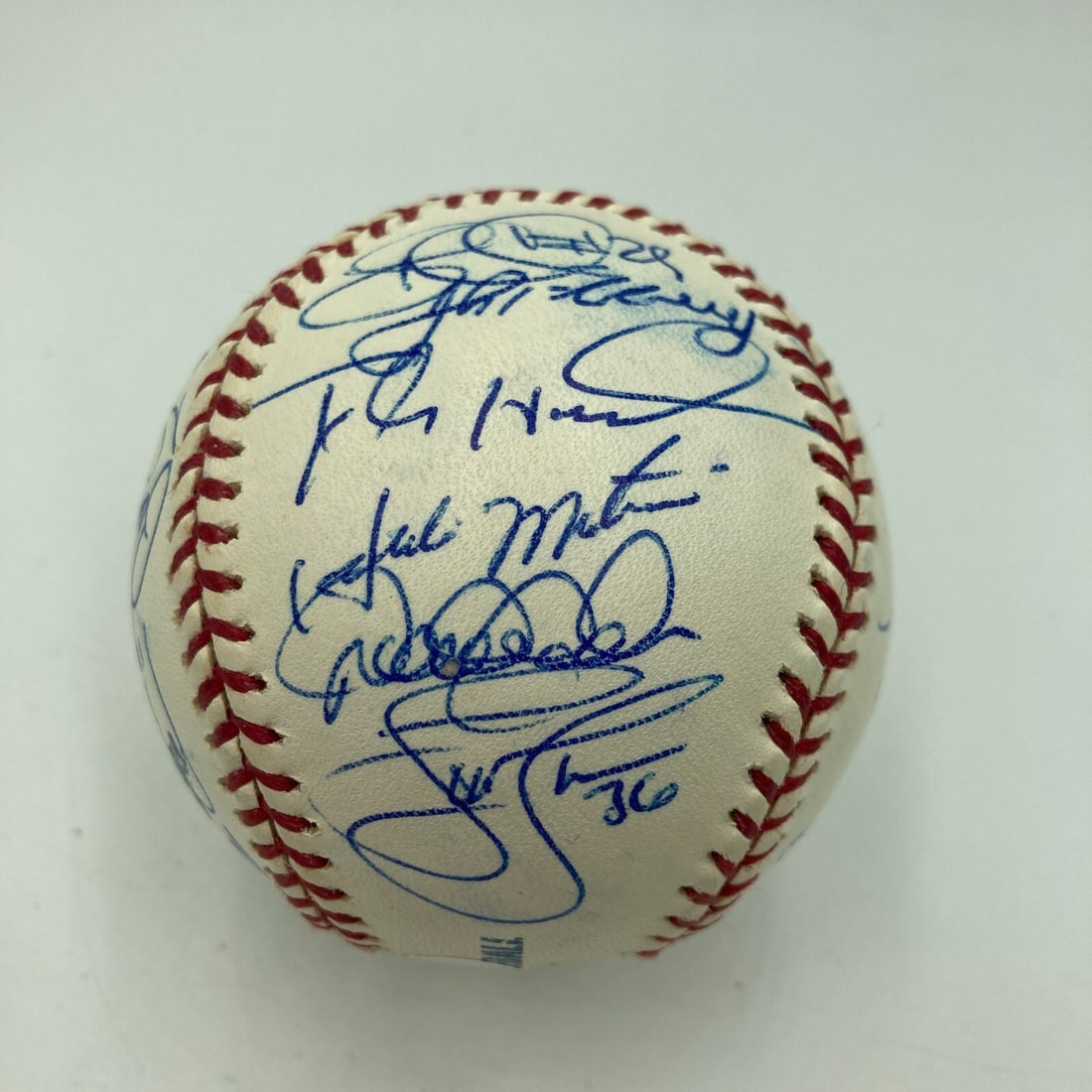 2003 New York Yankees Team Signed Baseball JSA COA Jeter Rivera Matsui Mattingly: 2003 New York Yankees Team Signed Baseball JSA COA Jeter Rivera Matsui Mattingly This official Major League Baseball, signed by the legendary 2003 New York Yankees team, features notable signatures fr