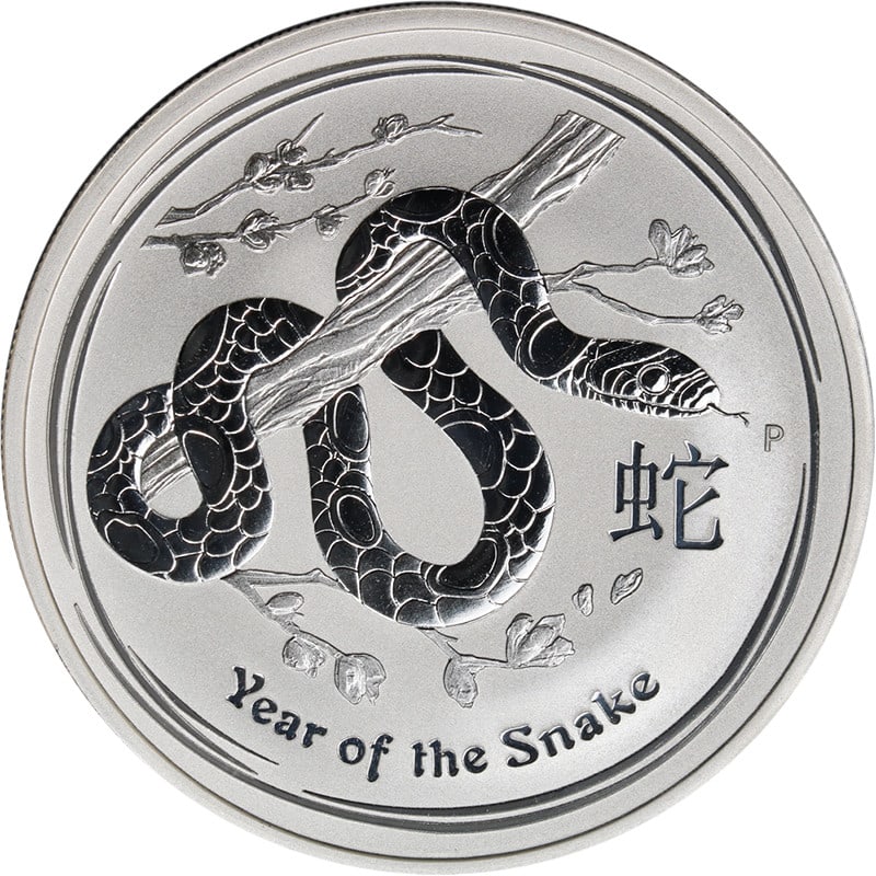 Australia 2013 Lunar Series II Year of the Snake 1 oz Silver $1 Coin (1 of 2)