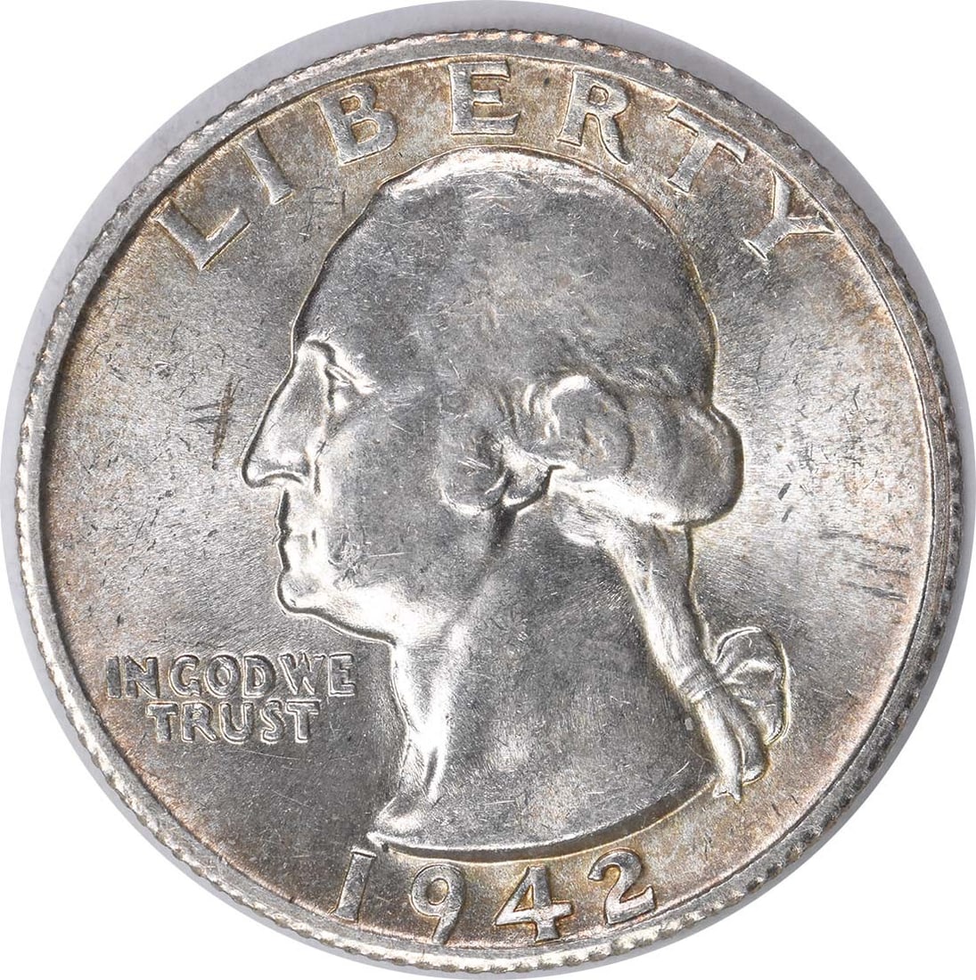 1942-S Silver Washington Quarter Choice BU Uncertified: 1942-S Silver Washington Quarter Choice BU Uncertified This is a 1942-S Washington Silver Quarter from the United States, featuring an uncirculated, pre-owned condition. The coin is composed of silver