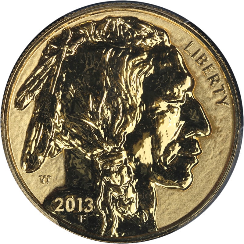 PCGS PR69 2013-W $50 Gold Buffalo Reverse Proof ANA Chicago Label: PCGS PR69 2013-W $50 Gold Buffalo Reverse Proof ANA Chicago Label Original 2013-W Buffalo Gold $50 Reverse Proof coin graded PCGS PR69. This uncirculated pre-owned coin features strong strike, fantast