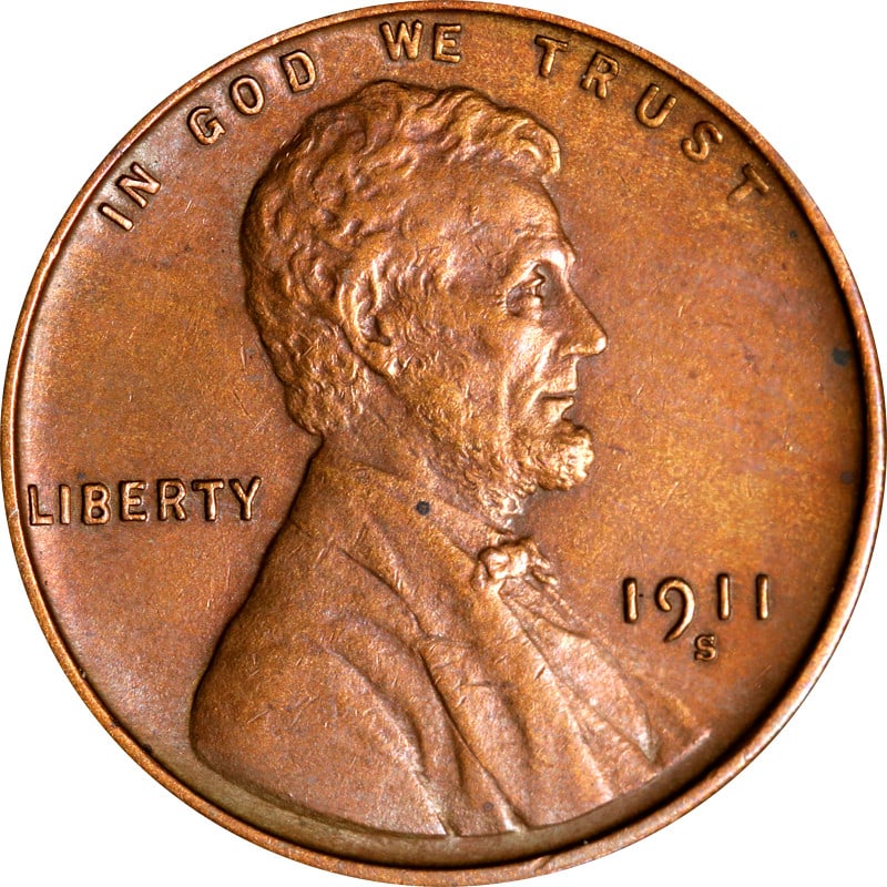 1911 S Lincoln Wheat Cent Copper US Coin (1 of 2)