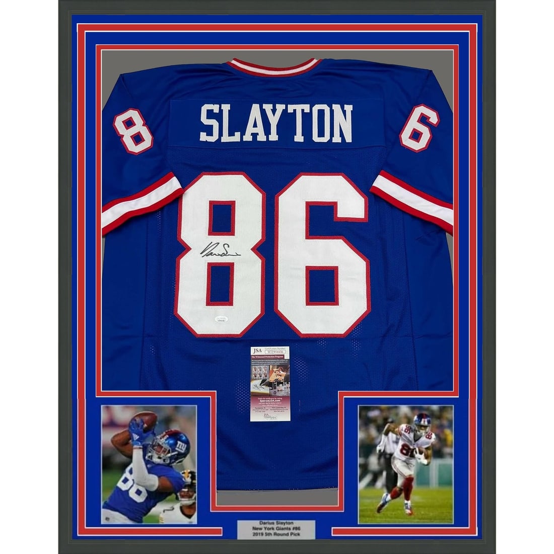 35x39 Framed Darius Slayton Signed New York Giants Jersey JSA (1 of 2)