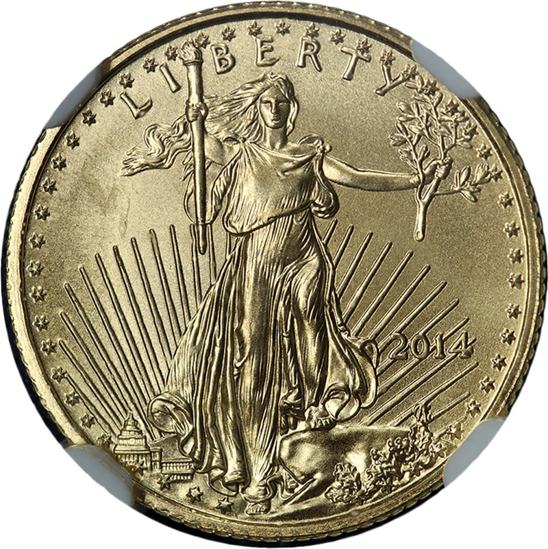 2014 $5 Gold American Eagle Coin NGC MS70 Early Releases (1 of 4)