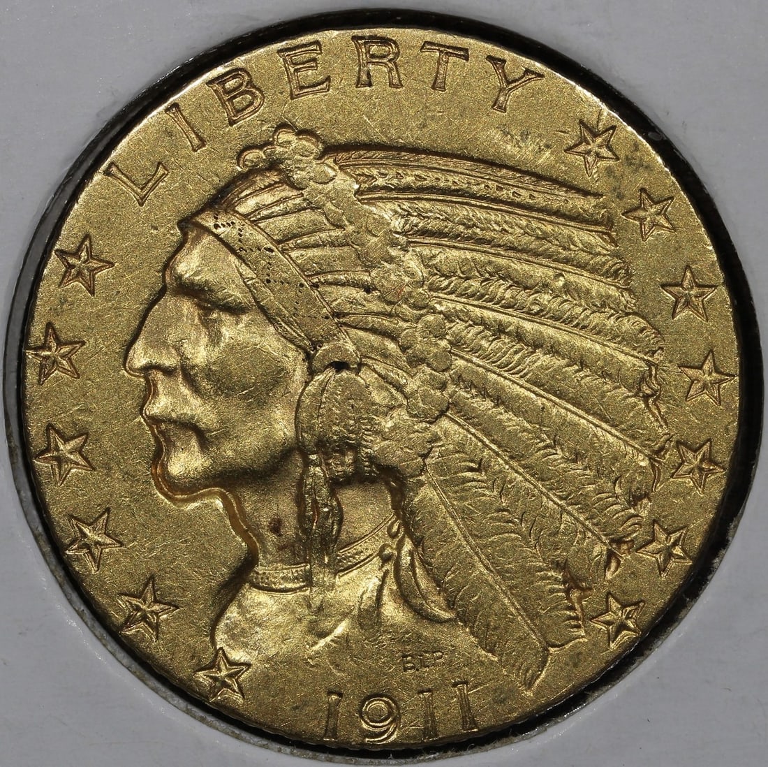 1911-S US Gold Half Eagle $5 Indian Head AU (1 of 2)