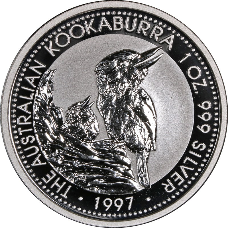 Australian Silver Kookaburra 1997 1 Oz .999 Uncertified Coin (1 of 2)