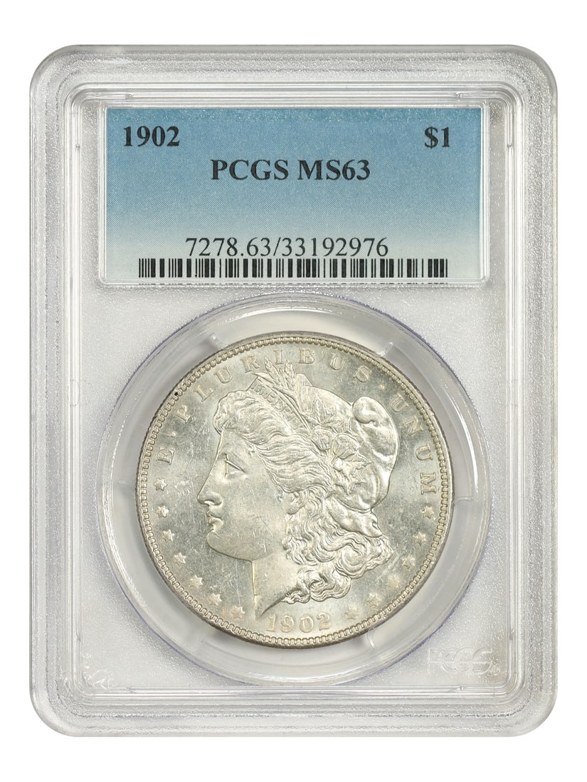 1902 Philadelphia Morgan Silver Dollar PCGS MS63 $1 Coin (1 of 4)