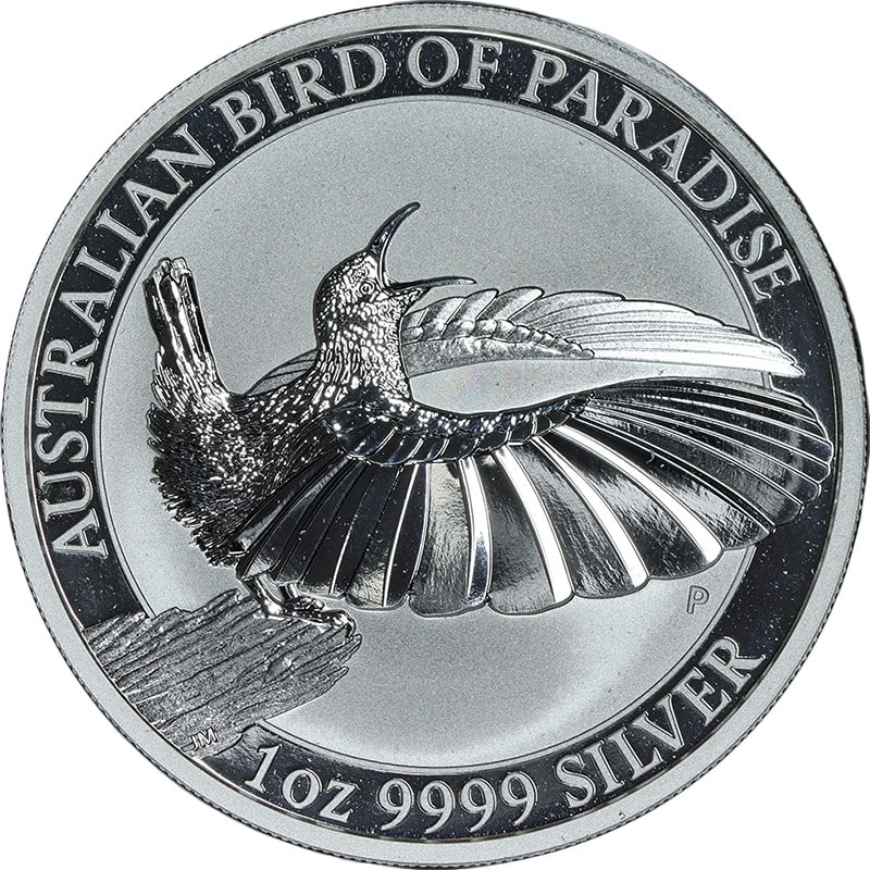 Australia 2018 Bird of Paradise $1 1 Ounce .9999 Silver BU Coin (1 of 2)