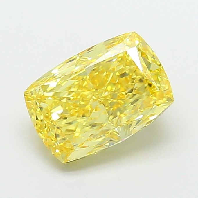 Loose Diamond - CUSHION MODIFIED 4.06ct Fancy Intense Yellow VS1: Loose Diamond - CUSHION MODIFIED 4.06ct Fancy Intense Yellow VS1 Source: This is a real non-mined Diamond that has been grown in a lab Shape: CUSHION MODIFIED Carats: 4.06 Color: Fancy Intense Yellow