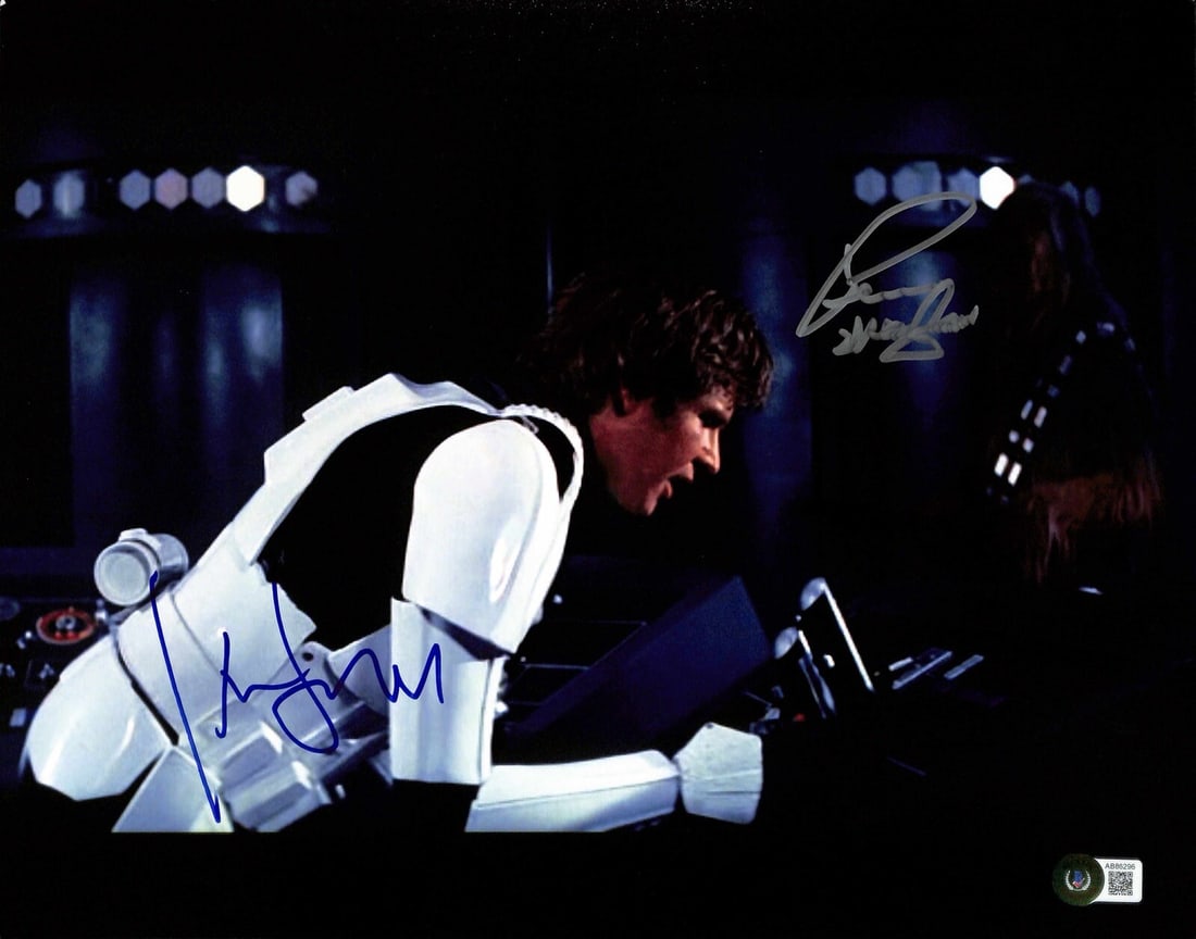 11x14 Star Wars A New Hope Photo Signed by Harrison Ford Peter Mayhew Beckett (1 of 1)