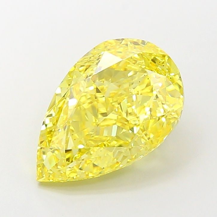 Loose Diamond - PEAR 5.08ct Fancy Vivid Yellow VS2: Loose Diamond - PEAR 5.08ct Fancy Vivid Yellow VS2 Source: This is a real non-mined Diamond that has been grown in a lab Shape: PEAR Carats: 5.08 Color: Fancy Vivid Yellow Certification: IGI Video: