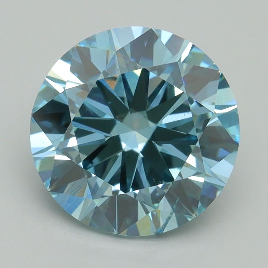 Loose Diamond - ROUND 3.0ct Fancy Intense Blue SI1: Loose Diamond - ROUND 3.0ct Fancy Intense Blue SI1 Source: This is a real non-mined Diamond that has been grown in a lab Shape: ROUND Carats: 3.0 Color: Fancy Intense Blue Certification: IGI Video: