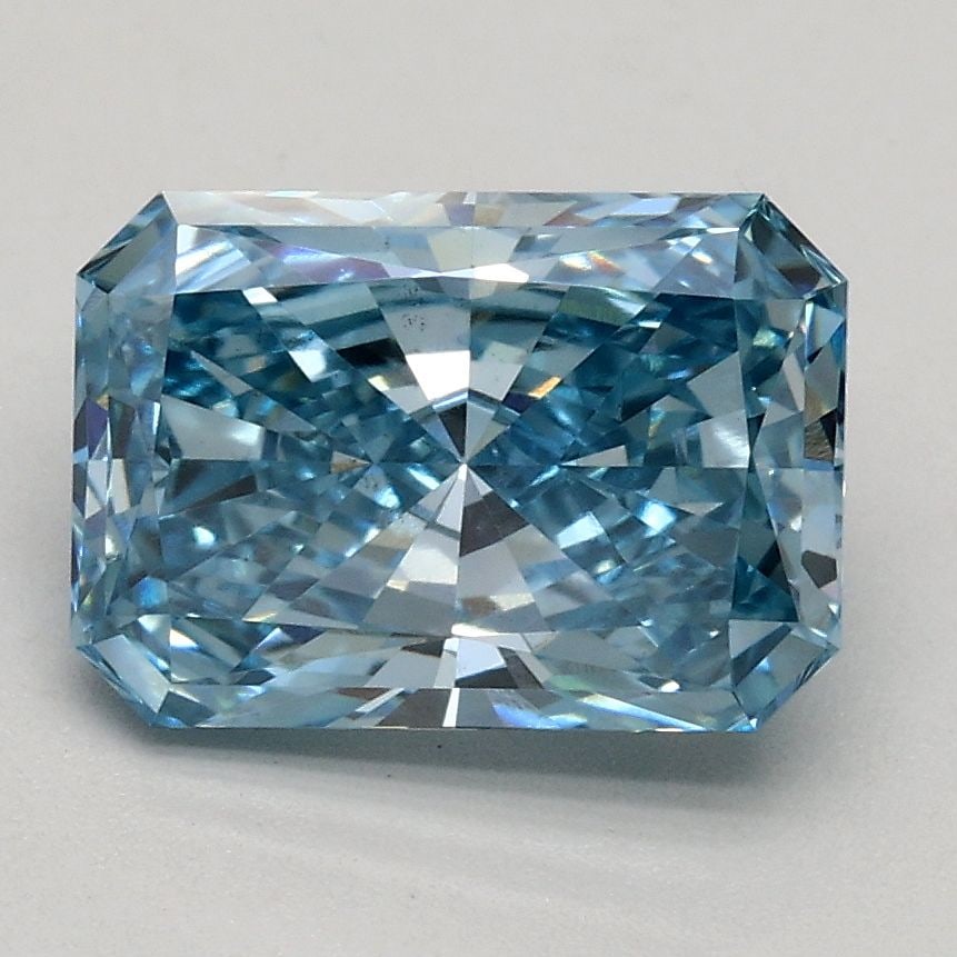 Loose Diamond - RADIANT 1.69ct Fancy Vivid Blue VS2: Loose Diamond - RADIANT 1.69ct Fancy Vivid Blue VS2 Source: This is a real non-mined Diamond that has been grown in a lab Shape: RADIANT Carats: 1.69 Color: Fancy Vivid Blue Certification: IGI Video: