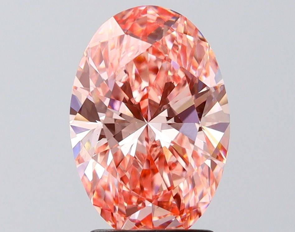 Loose Diamond - OVAL 2.54ct Fancy Vivid Pink VS1: Loose Diamond - OVAL 2.54ct Fancy Vivid Pink VS1 Source: This is a real non-mined Diamond that has been grown in a lab Shape: OVAL Carats: 2.54 Color: Fancy Vivid Pink Certification: IGI Video: