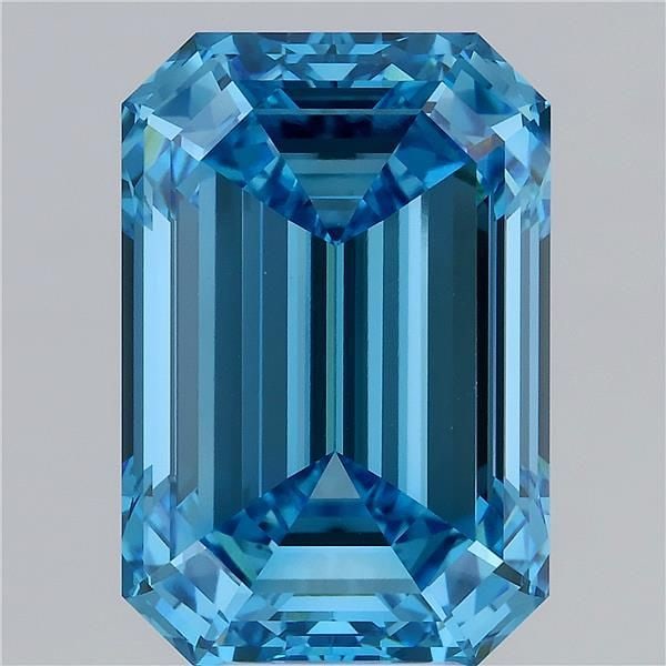 Loose Diamond - EMERALD 10.11ct Fancy Vivid Blue VVS2 (1 of 1)